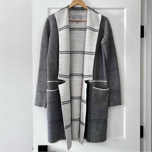 🆕 Soia & Kyo Benela Coatigan Open Front Mid-Thigh Length Cardigan With Lapels - Picture 3 of 9